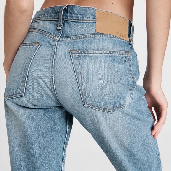 RAG & BONE Rosa Mid-Rise Boyfriend Jeans - Jones W/ Holes (Size 25) - NWOT! - Picture 5 of 5